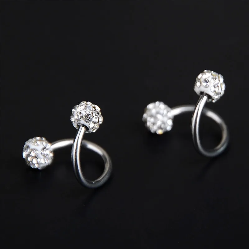 Серьги гвоздики из хирургической стали серебристого цвета|earrings body jewelry|body jewelrynose