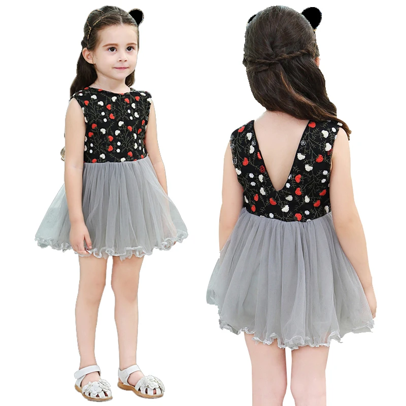Летнее платье-пачка для девочек платье принцессы маленьких детей vestidos/детская