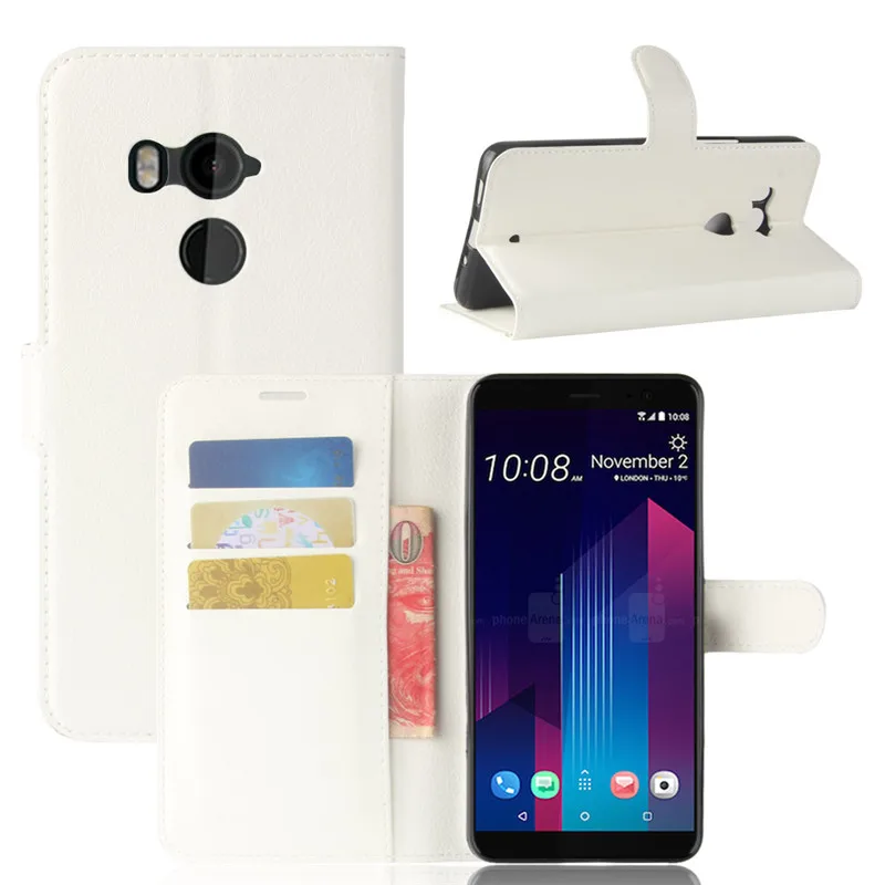 Для HTC u11 плюс Чехол Флип Роскошный кошелек из искусственной кожи ТПУ кремния