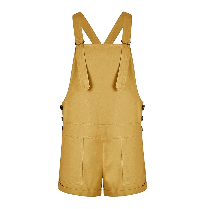 Американский размер Женские винтажные однотонные шорты комбинезон CJNSSYLT00055 |