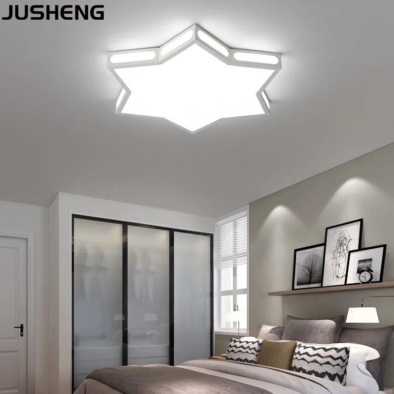 JUSHENG Ceiling light LED 32W 48W living room dining bedroom kitchen five-star shade acrylic lamps | Освещение
