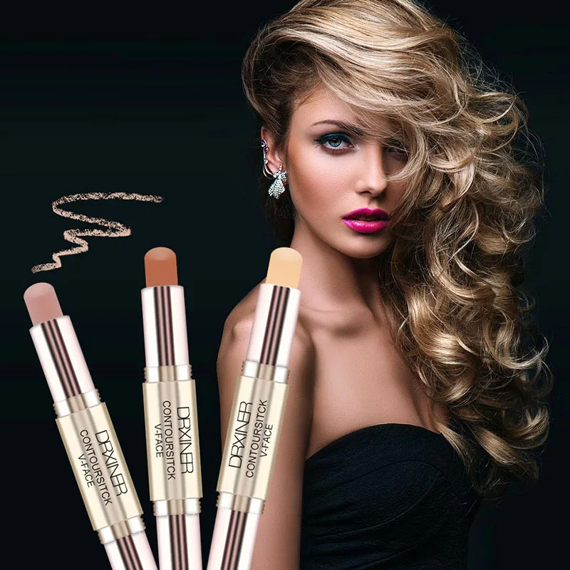 Двухконтурный хайлайтер палка V face Contour Driver макияж изюминка блеск Прямая