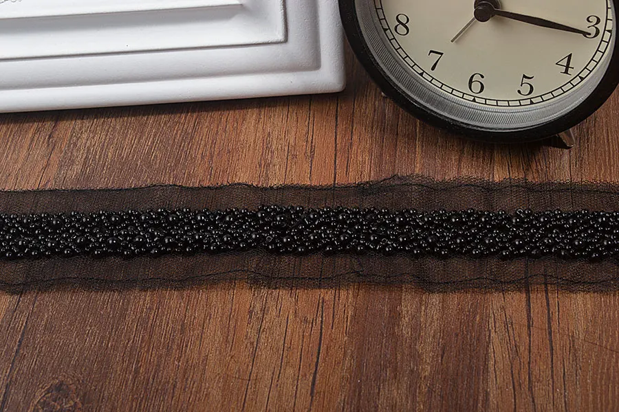 DIY 4 см ручной гвоздь из бисера кружевной орнамент для одежды аксессуары воротник жемчужное кружево