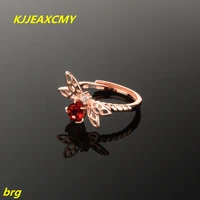 kjjeaxcmy fine jewelry fine mozambique natural garnet ring 925 silver butterfly pinafore ring
