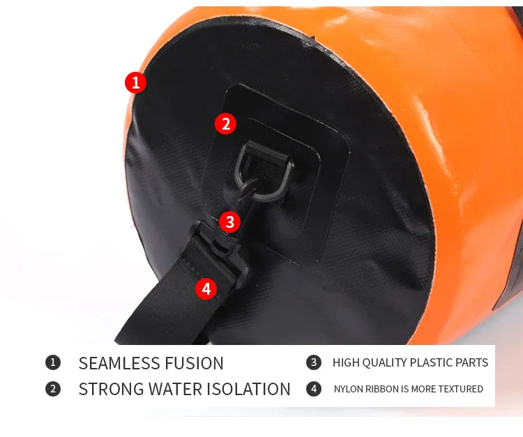 Sepiolite brand20L30L большая емкость ПВХ водонепроницаемый вещевой Спорт Фитнес Йога плавательный мешок с водонепроницаемой молнией