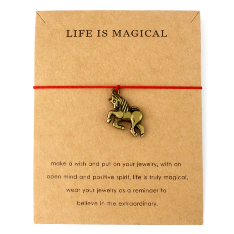 Фламинго подвески регулируемые браслеты Единорог Волшебная Пчела ананас любовь