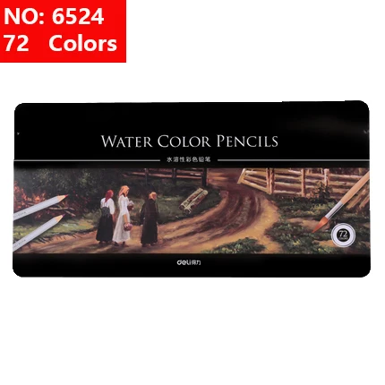 72 Colors Deli Профессиональные цветные карандаши набор для рисования 72 Цвета Рисование эскиз жестяная коробка художественные школьные принадлежности для художника цветные карандаши - Цвет: 72 Colors
