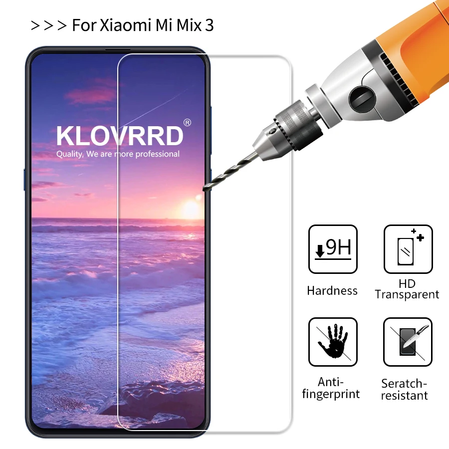 KLOVRRD закаленное Стекло для xiaomi mi x 3 Экран протектор x3 защитная пленка Anti