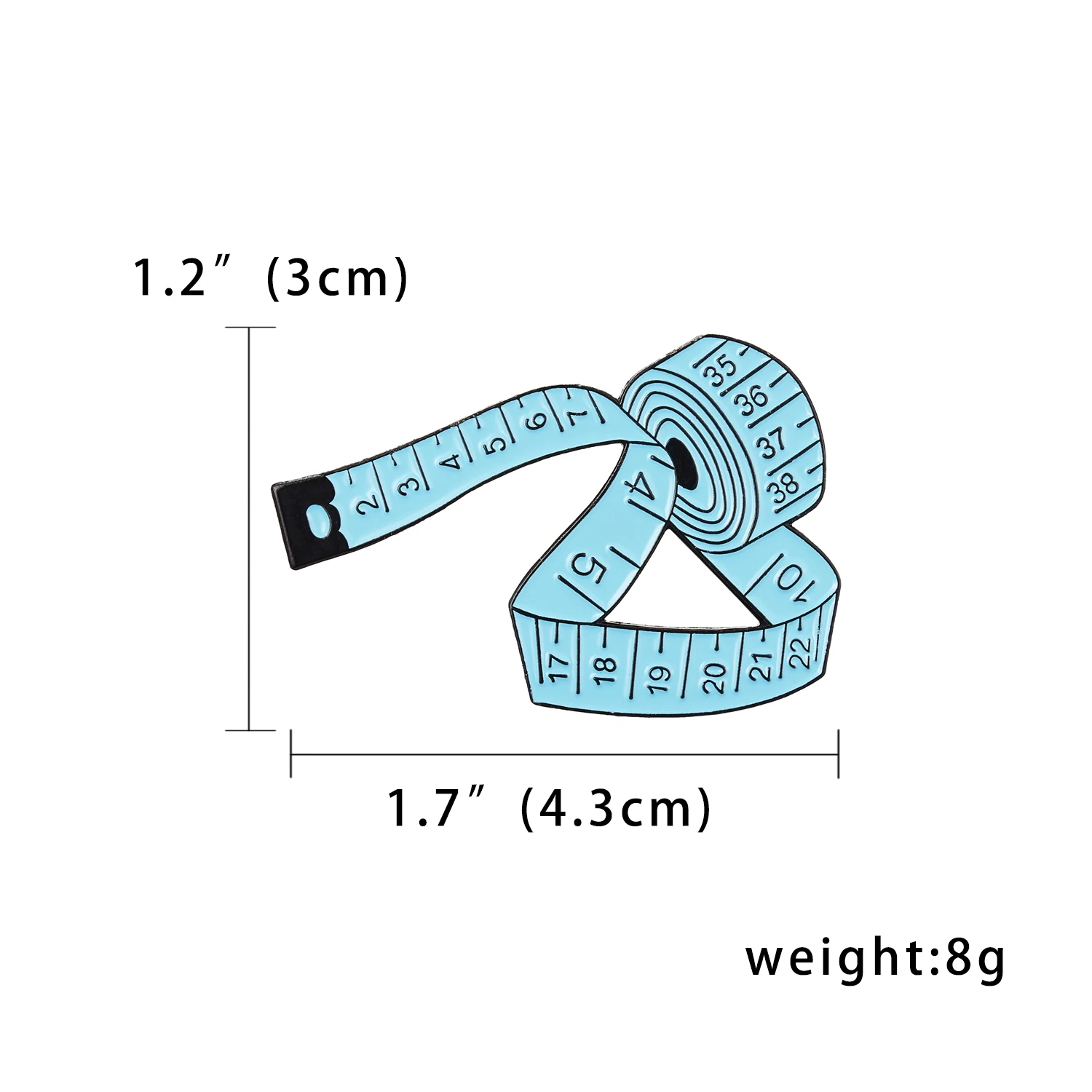 Rinhoo 3 цвета линейка нагрудные булавки брошь