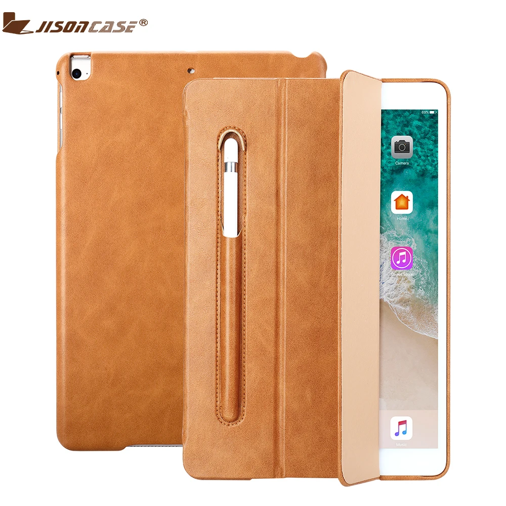 Чехол из микрофибры Jisoncase для iPad 9 7 чехол с подставкой и отделением карандашей