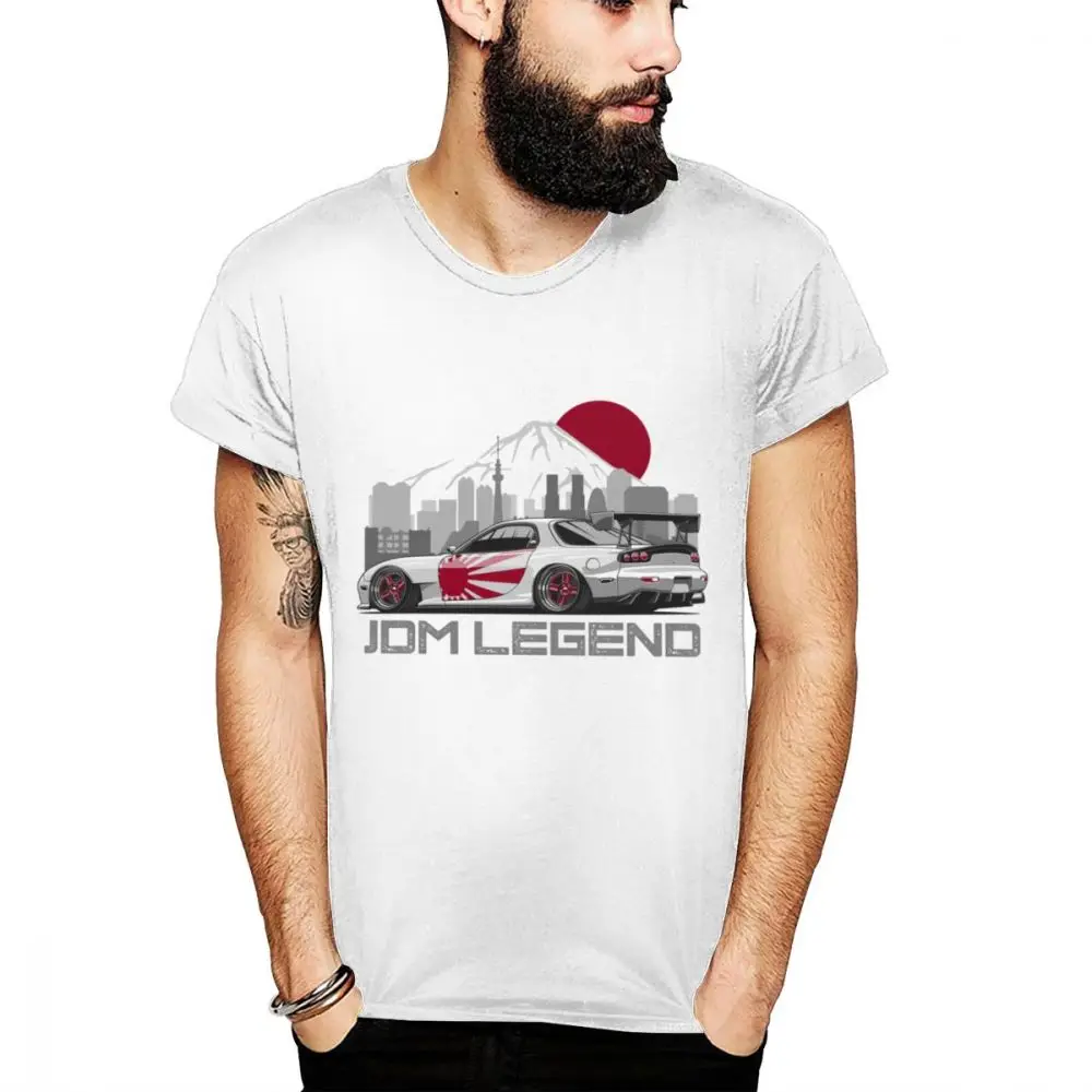 Модные футболки Crewneck JDM legend RX7 популярная мультяшная футболка с круглым вырезом