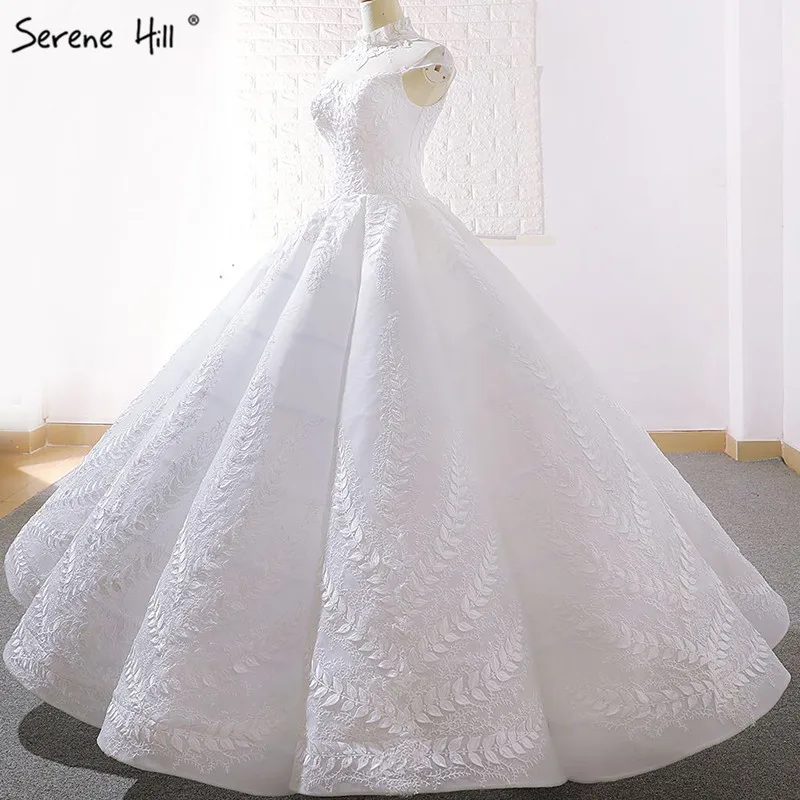 Белое свадебное платье с высоким воротником 2020 Новое винтажное