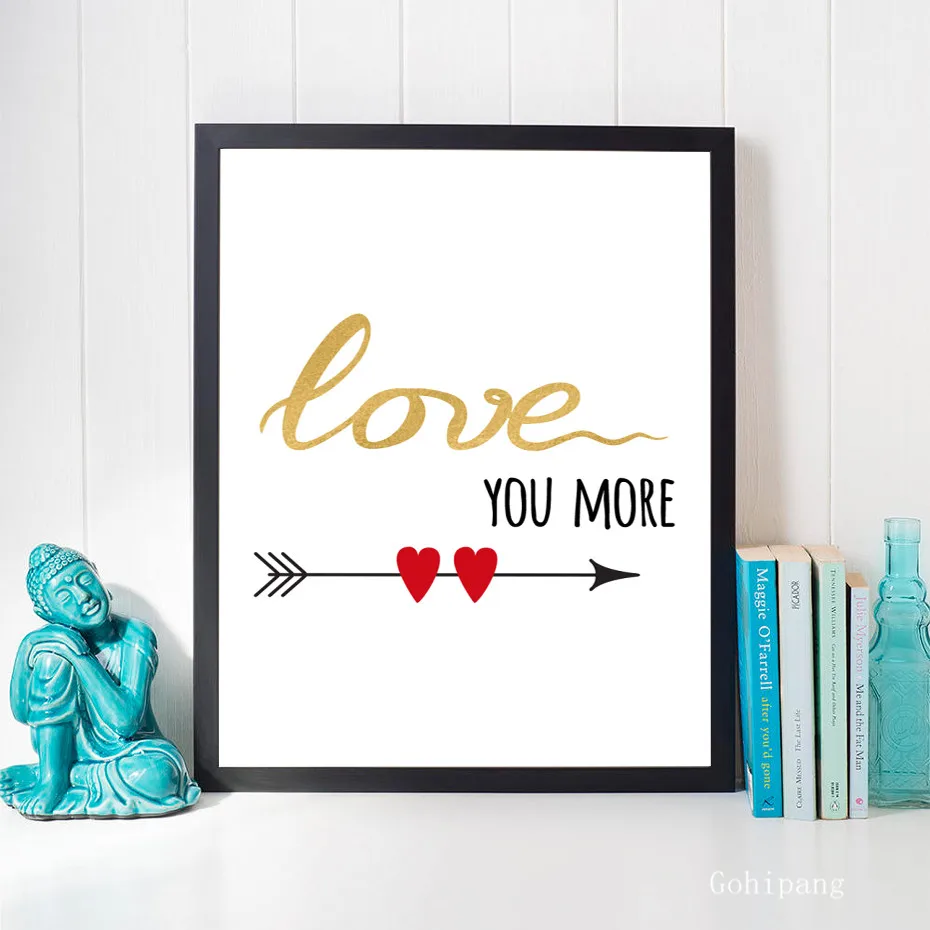 I love you to the moon and back Love Quote декор для детской комнаты холст постеры с принтами