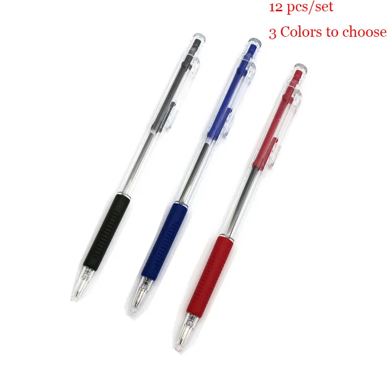 

12 шт./компл. шариковая ручка 0,7 мм, шариковая ручка, красная, синяя и черная, фоторучка, оригинальные письменные принадлежности