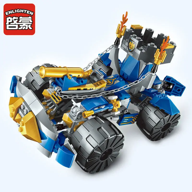 Просвещения Building Block войны of Glory замок рыцарей машины рыцарь 3 фигурки 372 шт.