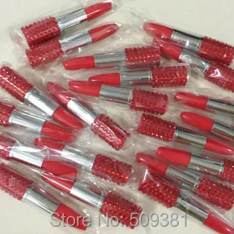 70 шт./лот бесплатная доставка губная помада в виде шариковой ручки со стразами