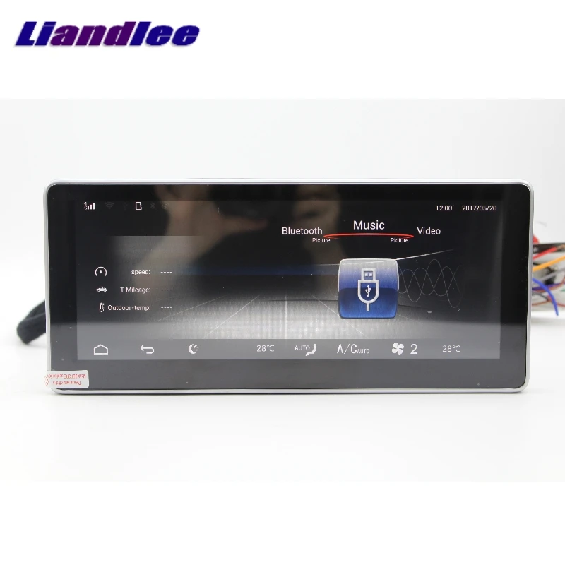 Автомобильный мультимедийный плеер Liandlee NAVI CarPlay адаптер для Mercedes Benz C Class MB W204 2007~ Автомобильный радиоэкран gps навигация