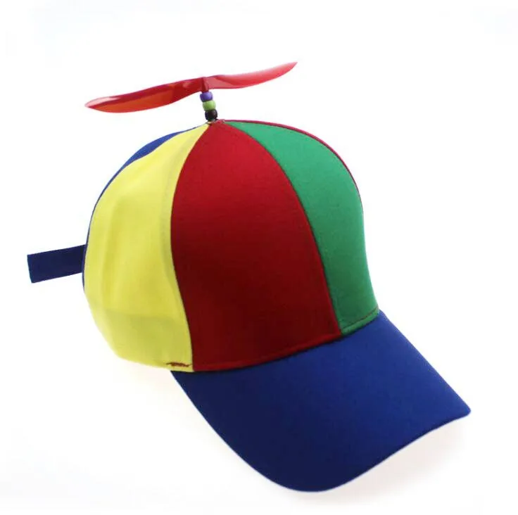 Красный Забавная детская Кепка Snapback для родителей и детей, цветная бейсбольная кепка с пропеллером, уличная солнцезащитная Кепка с козырьками - Цвет: Красный