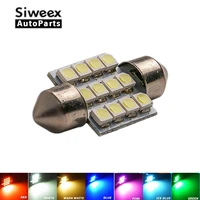 31mm 3528 1210 smd 12 led car auto festoon dome interior map lights bulb lamp for dc 12v blue green red ice blue white