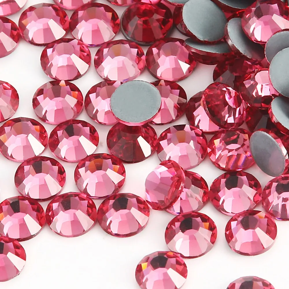 Новинка SMC Cut Rose Iron on Rhinestone ss16 ss20 ss30 Стразы с горячей фиксацией класса ааааа для