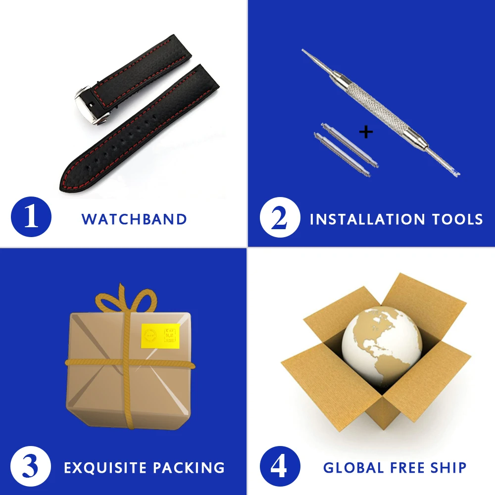 

Carbon Fiber Silicone Watch Band for 19/20/21/22MM Watches Strap Watchband Rubber Bracelet Waterproof Belt for Omega-Watch Tools