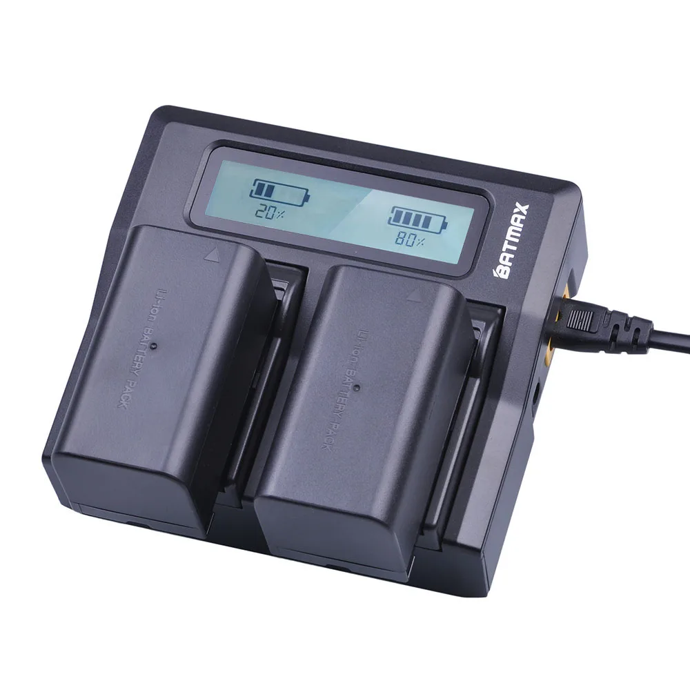 Литий ионный аккумулятор Batmax 5600 мАч BDC70 + быстрое двойное зарядное устройство с ЖК