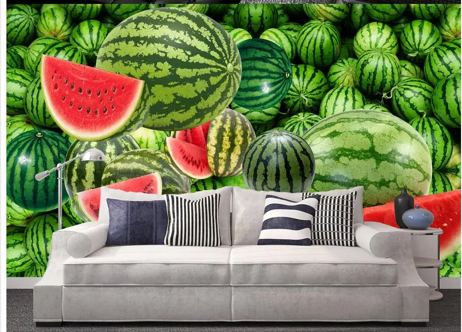 3d фрески обои для гостиной арбуз фото стен украшения дома индивидуальные |