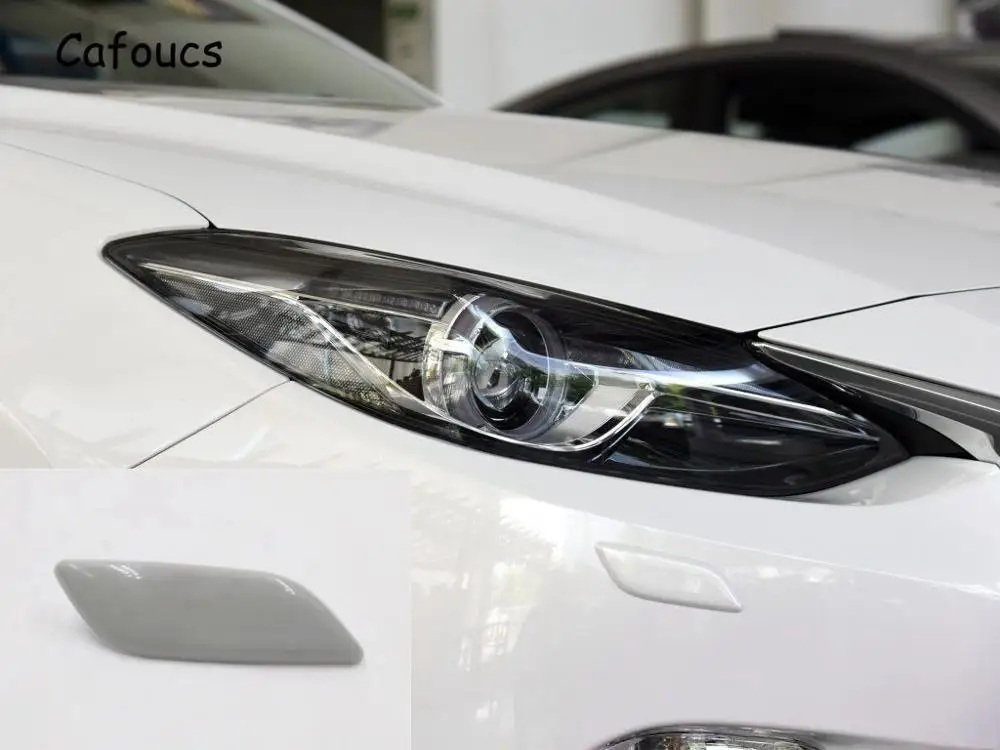 Cafoucs насадка для омывателя фар автомобиля для Mazda 3 M3 Axela- налобный фонарь распылитель струи воды крышка BKC6-51-8H1 BKC6-51-8G1 - Цвет: Right side RH