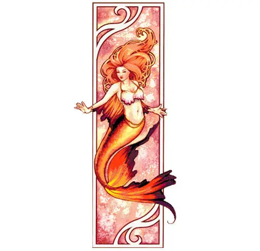 Вышивка пакет Высокое качество Красный Русалка крестом наборы DIY Комплект