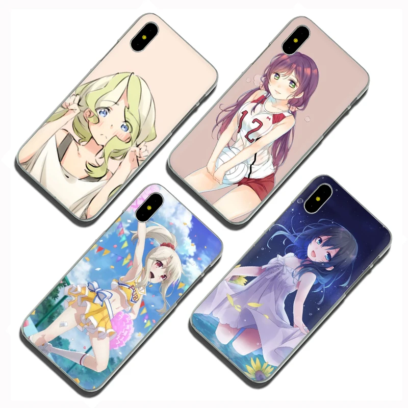 Сексуальный мультфильм аниме Kawaii Девушка жесткий чехол для телефона iPhone 5 5S 5C SE 6 6s 7 8 plus X XR XS 11 Pro Max