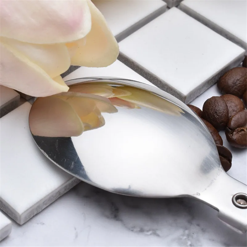 Столовая посуда для кемпинга складная вилка/ложка портативная из нержавеющей