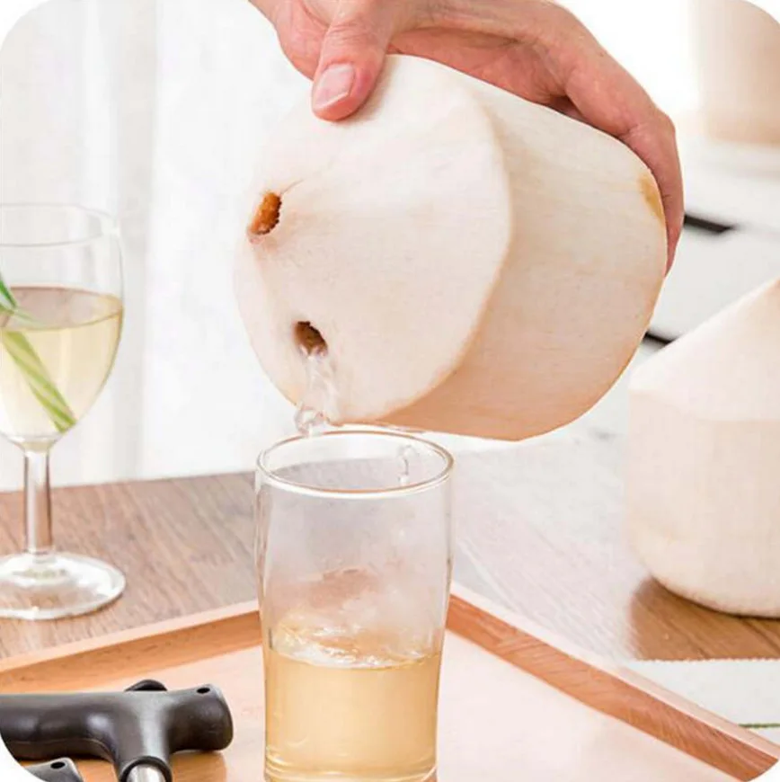 1 шт. черный открывалка для кокоса инструмент Coco удар Нажмите дрель соломенная