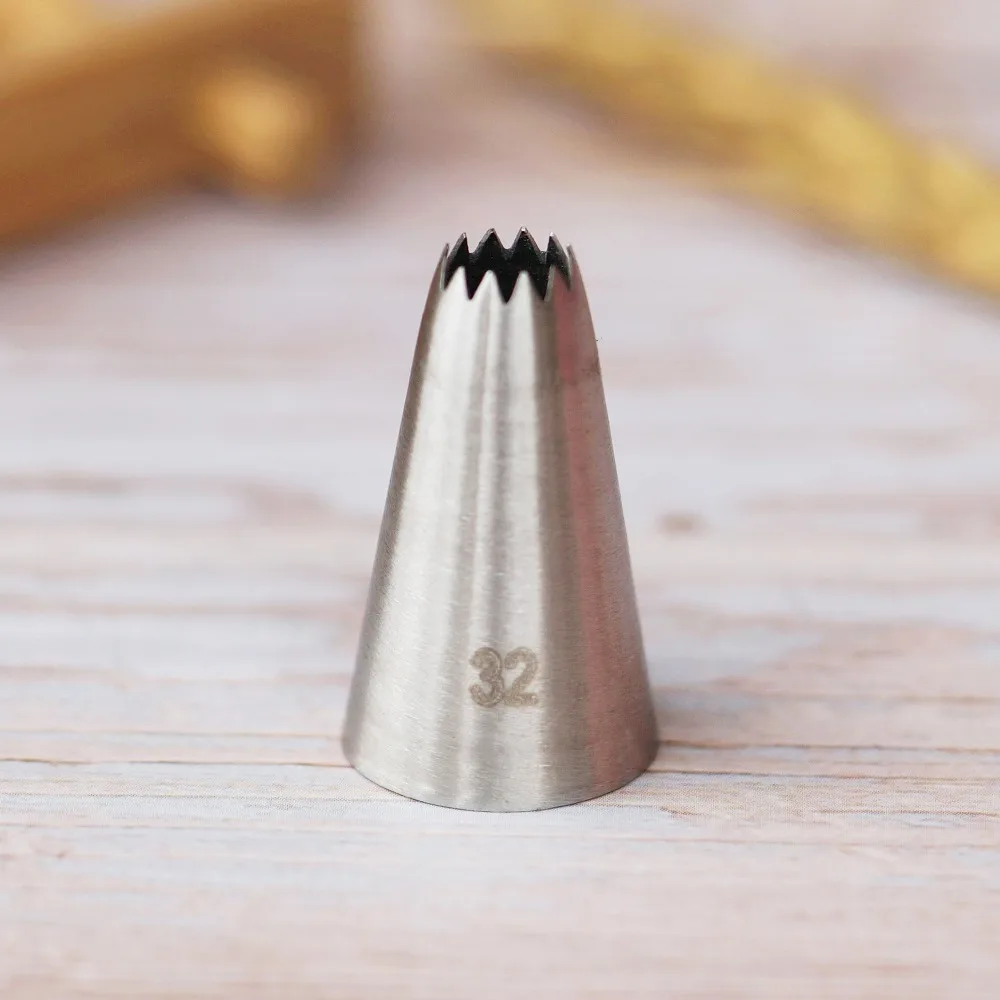 

#32 Small Size Open Star Cake Decorating Pastry Piping Nozzle Icing Tips Bakeware Kitchen Cookies Tools Stainless Steel