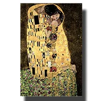Gustav Klimt Kiss настенные картины репродукции классический знаменитый настенный художественный холст Klimt Kiss картинки для декора гостиной - Цвет: PP1572