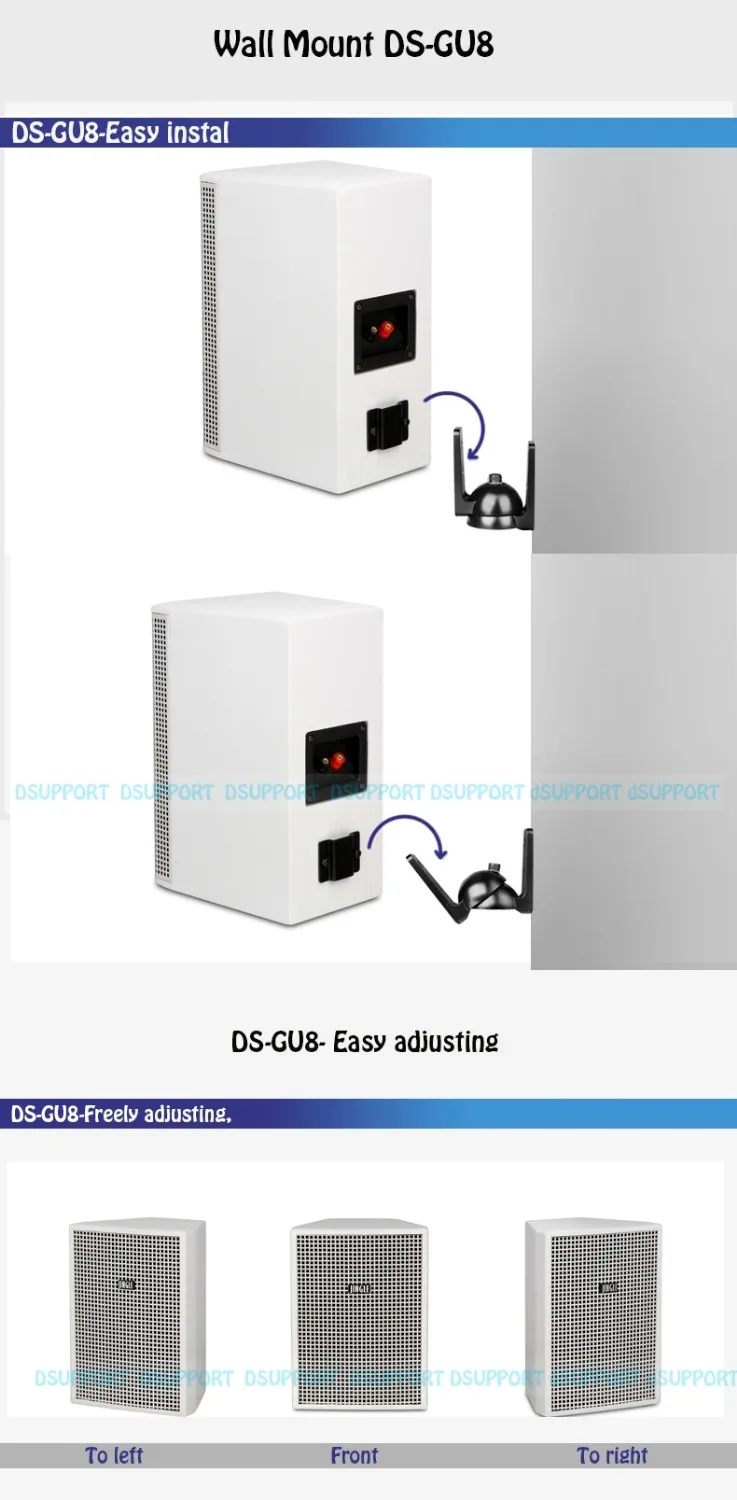 1 пара = 2 штуки Dsupport GU8 универсальный настенный кронштейн из цинкового сплава для