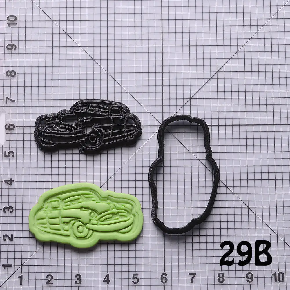 Мультфильм автомобиль серии форма формочки для печенья набор на заказ 3D печатные формы для печенья Форма-резак для украшения торта инструменты формы для печенья - Цвет: N6093 5 inch