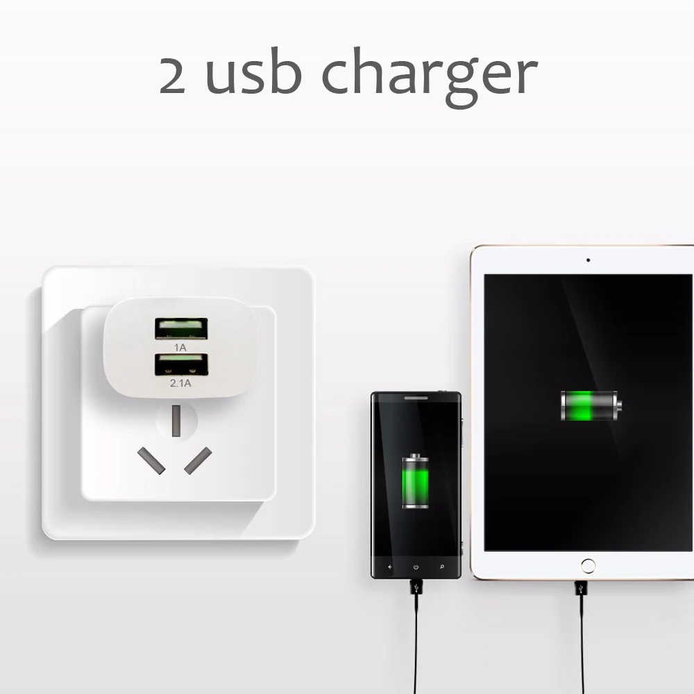 2/4 USB настенное зарядное устройство с европейской вилкой дорожный адаптер 5 В/2 1 А