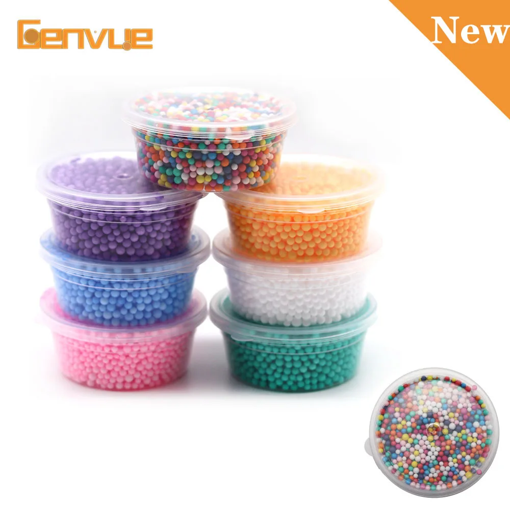 Пушистые пенные бусины дополнение для слизи амулеты красочные шарики Сделай Сам