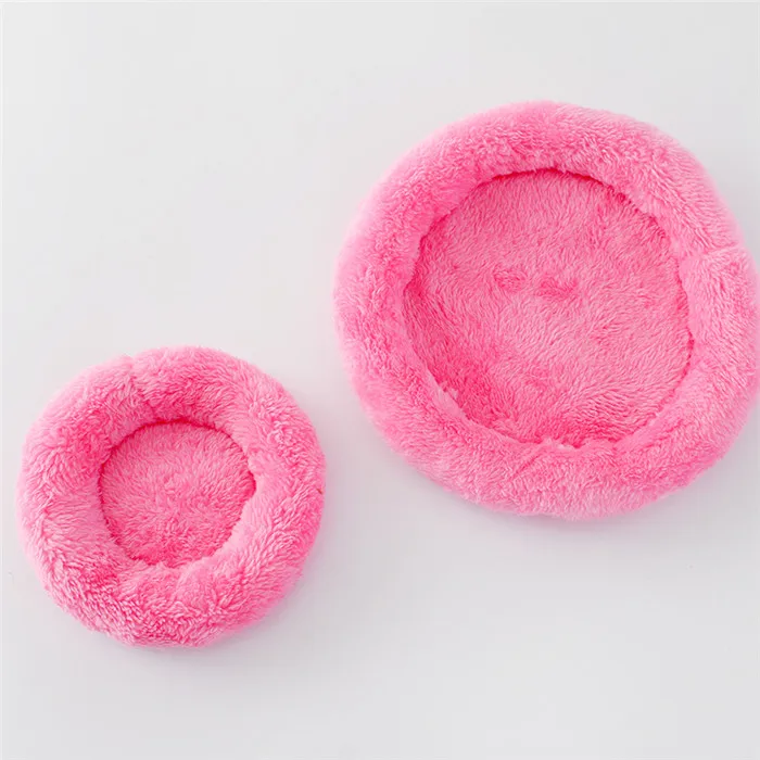 Rose Red Зимняя теплая кровать хомяка мягкая шерсть Ferret крыса морская свинка коврик круглый коврик белка кролик малая клетка для животных Товары для домашних животных 27 - Цвет: Rose Red
