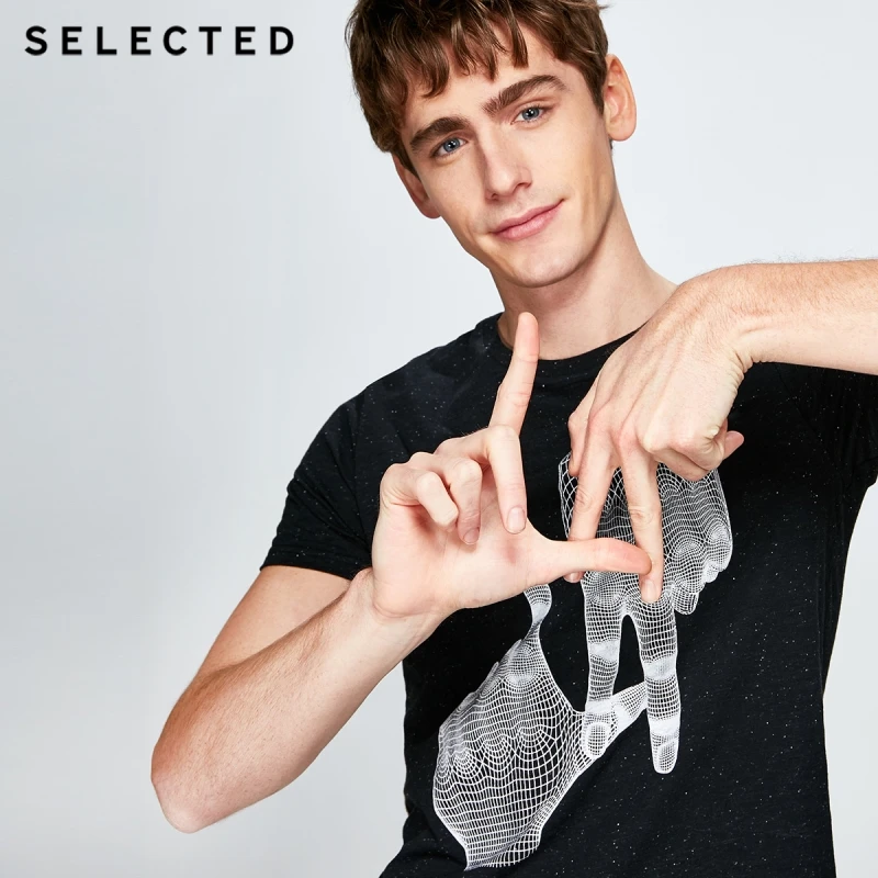 Отборная легкая футболка с коротким рукавом из смесового хлопка и офсетным