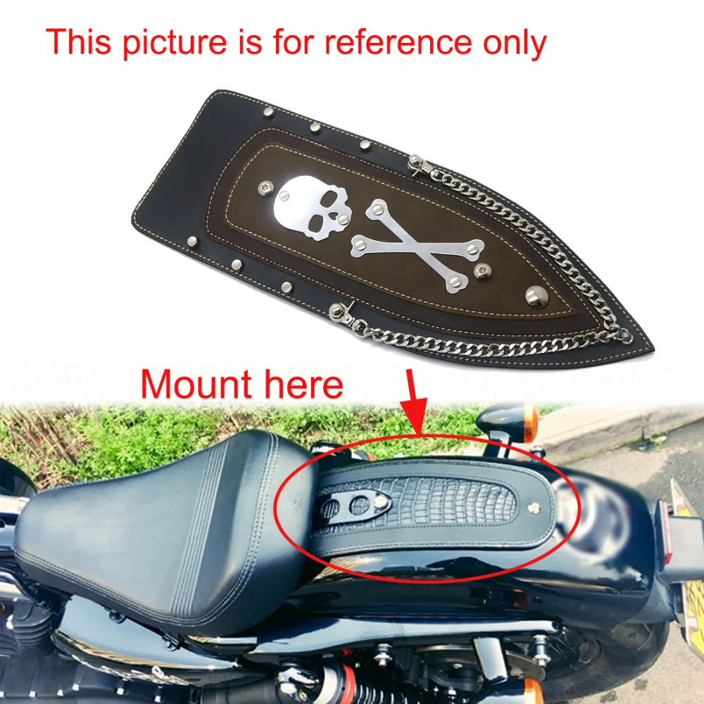 ZORBYZ Искусственная кожа череп плотная заднее крыло нагрудник для Harley Sportster XL Соло сиденье на 2004