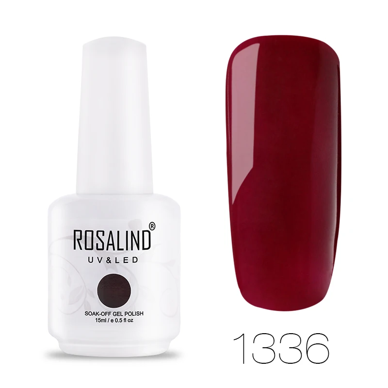 1336 ROSALIND гель 1S 15 мл 60 цветов лак для ногтей Vernis Гель-лак для ногтей полуперманентный впитывающий Гель-лак для ногтей - Цвет: 1336