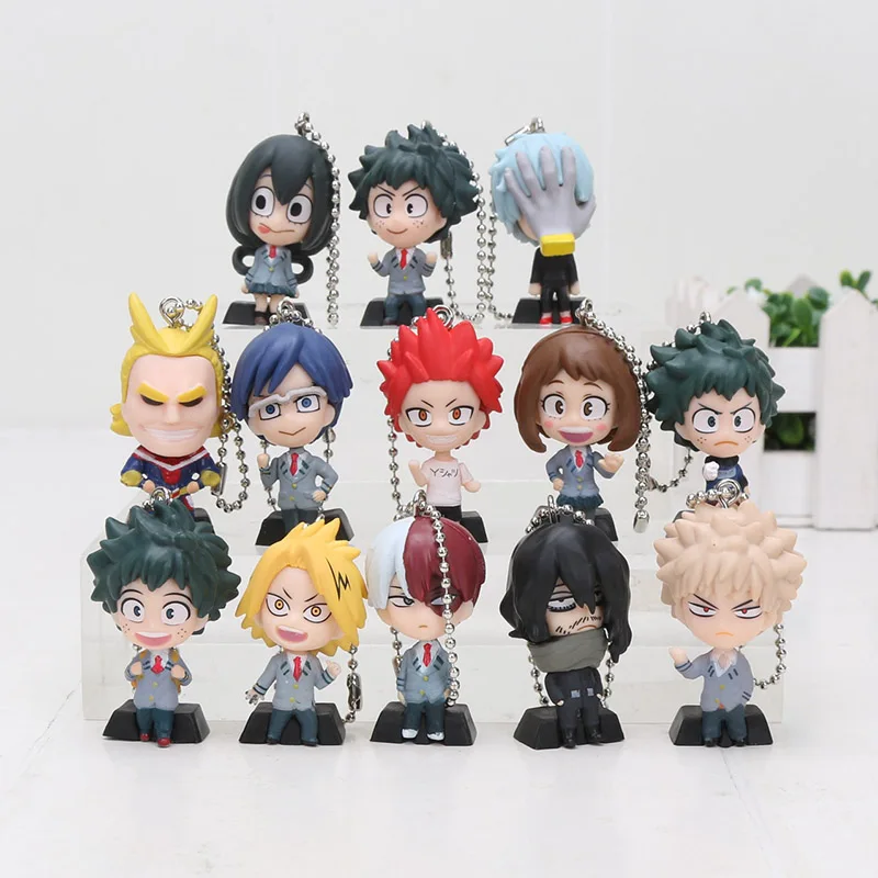 3 см брелки с героями мультфильмов Моя геройская Академия Izuku Midoriya Bakugou Katsuki Ochaco