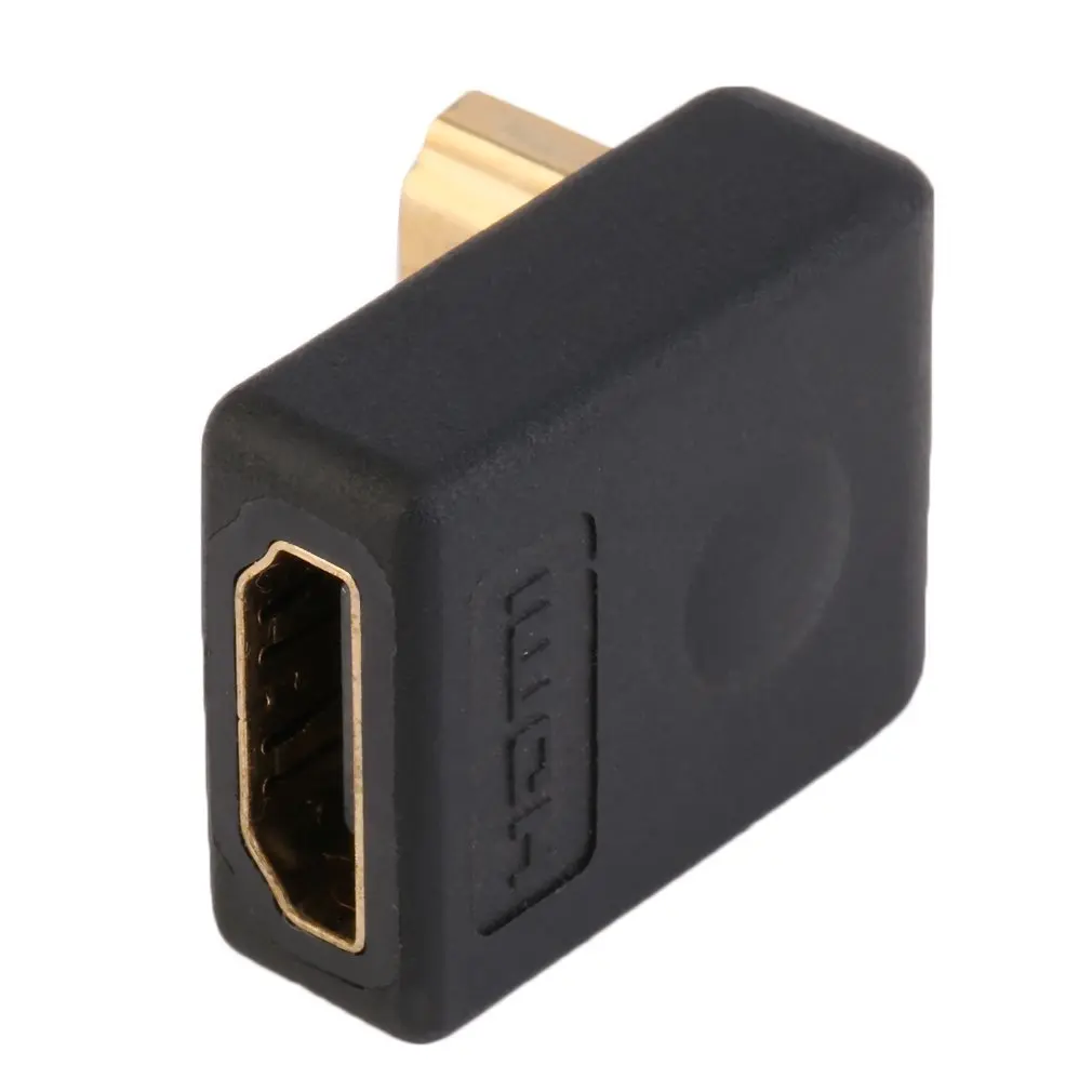 90 градусов HDMI штекер-Женский адаптер с прямым углом расширения конвертер Поддержка высокой скорости передачи