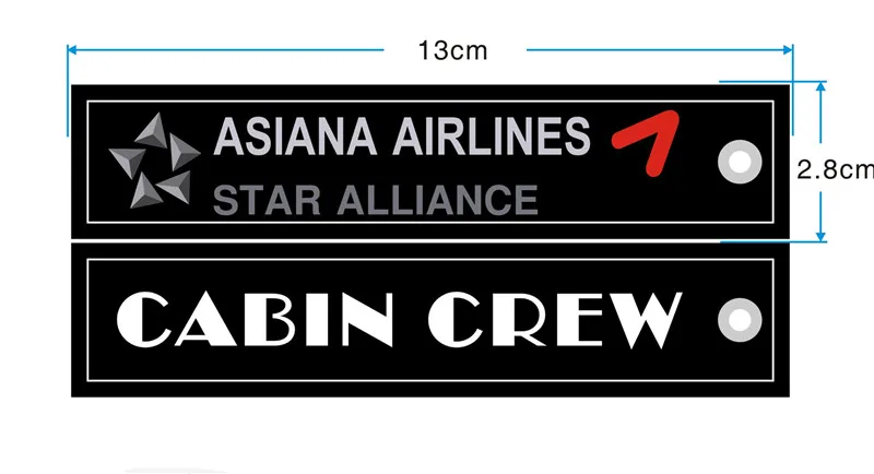 Asiana Airlines Star Alliance Cabin Crew Avation тканевый брелок с вышивкой|cabin crew|airline crewst keychain |