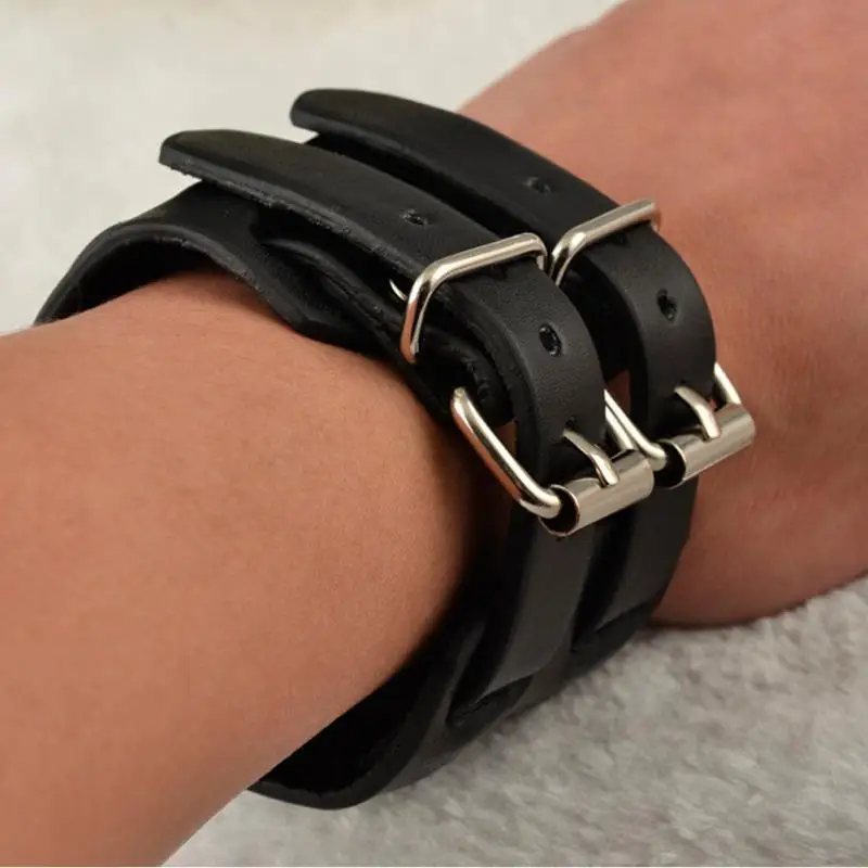 Кожаный мужской браслет на запястье в стиле панк Подарочный модный Джонни Депп