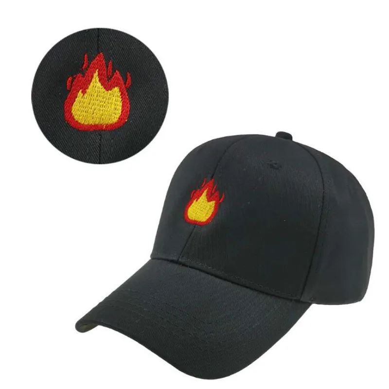 Вышивка огонь бейсбольная кепка для мужчин Уличная Snapback женская шляпа хип-хоп кепка пламя K поп папа шляпа Kpop Дальнобойщик Кепка Прямая