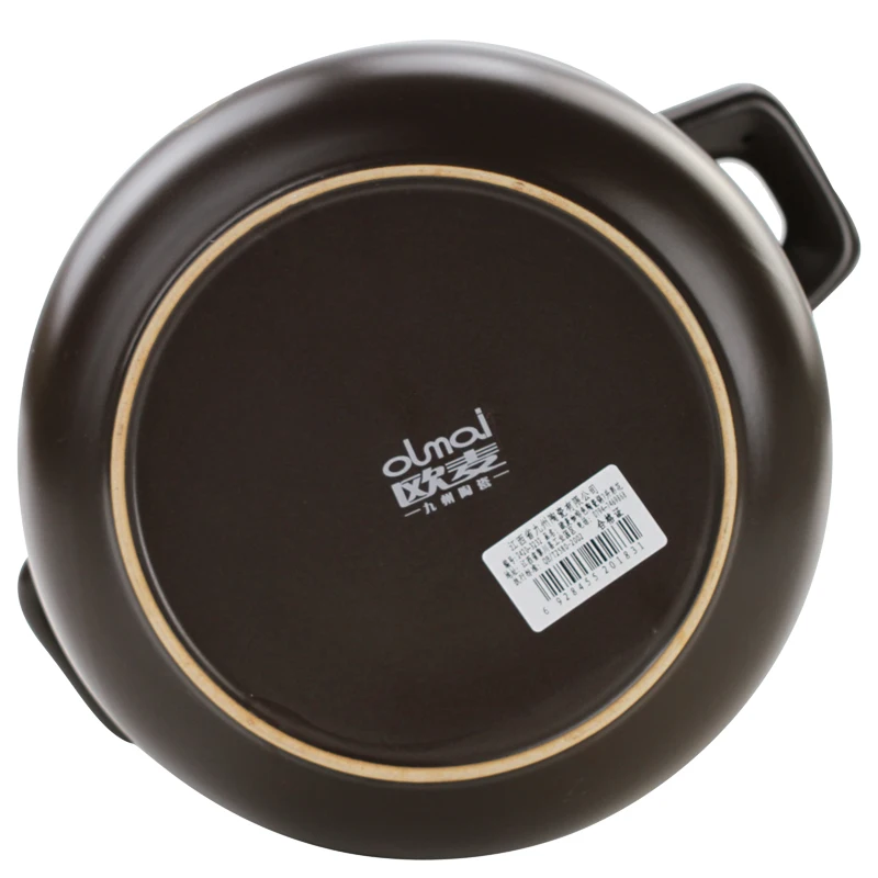 High temperature ceramic casserole stew Omer soup pot fire stone crock coffee color flower gift pan | Дом и сад