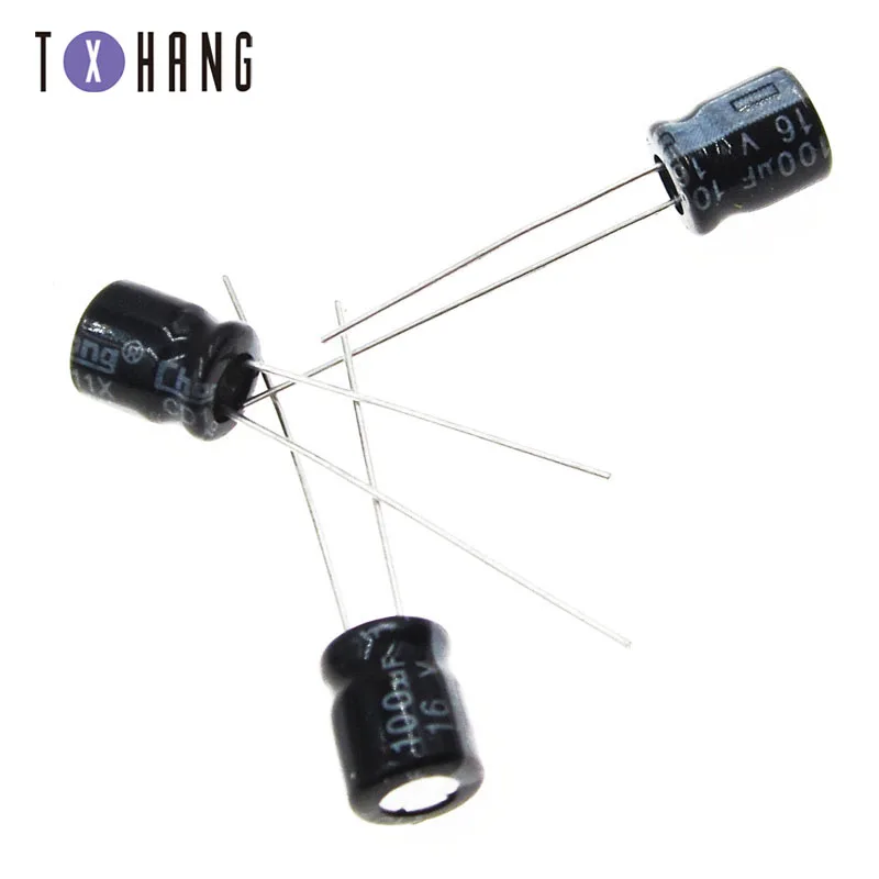 100/200 шт электролитические конденсаторы 16V 100 мкФ 5X7MM Алюминий конденсатор с