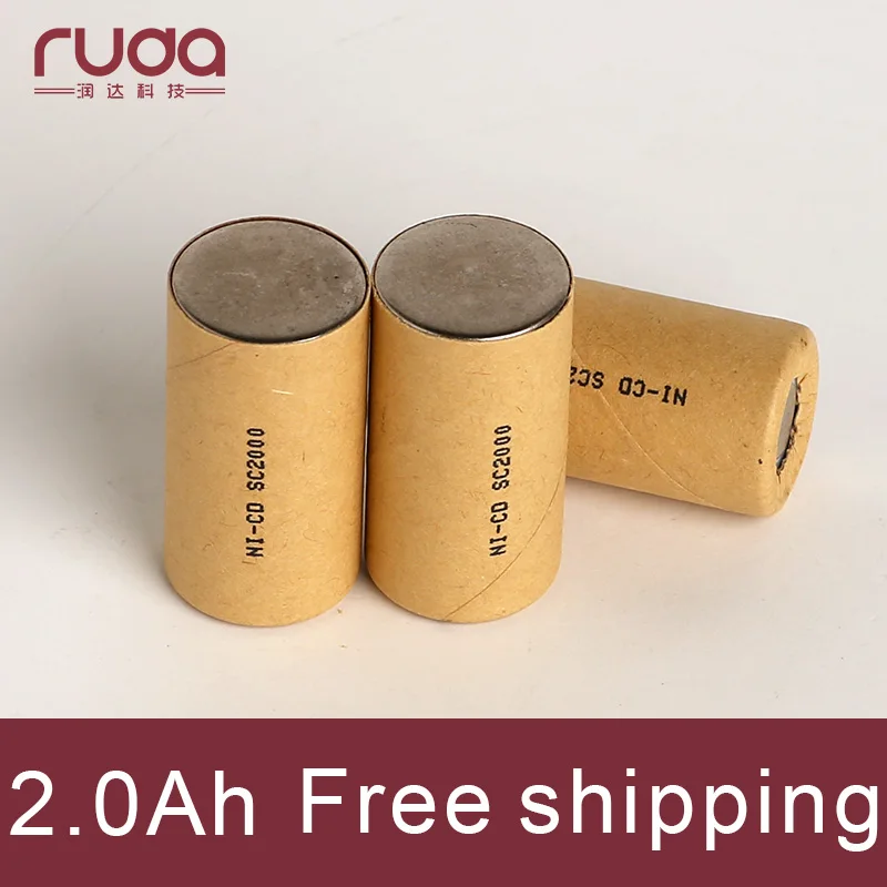 

Ni cd 2000mAh 20 шт аккумулятор, аккумуляторная батарея, батарея высокой мощности, батарея электроинструмента, блок питания, скорость разряда 10C